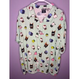 New My Hero Academia x Hello Kitty Sanrio 2022 Large Button Down Aloha Shirt